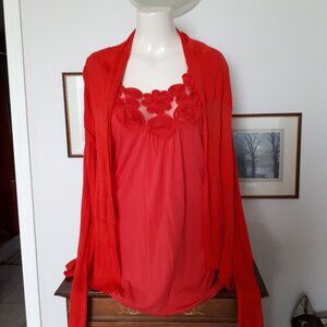 Tank Top with matching Cardigan in size Medium - Jeanne Beker
